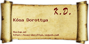 Kósa Dorottya névjegykártya