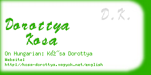 dorottya kosa business card